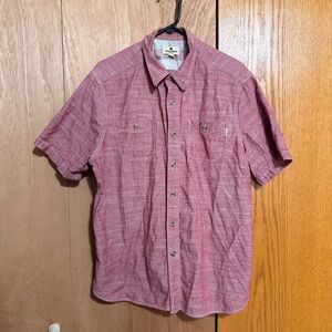 Woolrich Men's Casual Red Button-Down Shirt